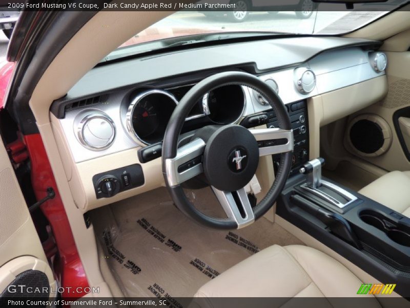 Dark Candy Apple Red / Medium Parchment 2009 Ford Mustang V6 Coupe