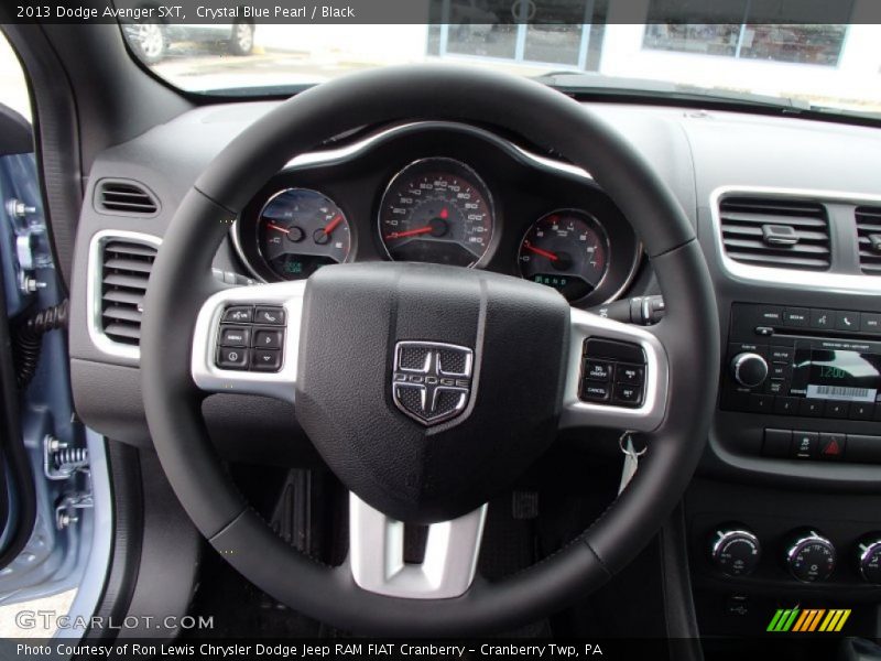 Crystal Blue Pearl / Black 2013 Dodge Avenger SXT