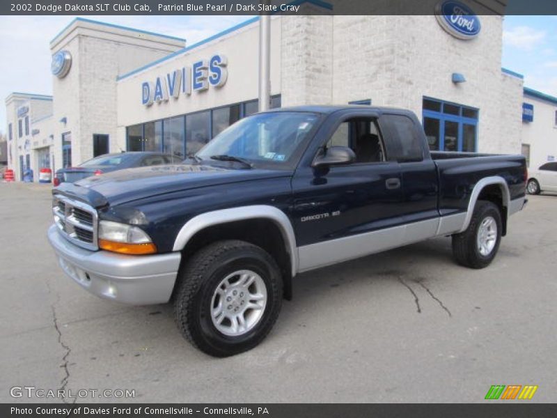 Patriot Blue Pearl / Dark Slate Gray 2002 Dodge Dakota SLT Club Cab