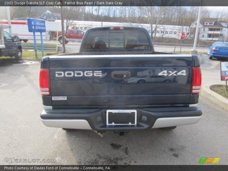 Patriot Blue Pearl / Dark Slate Gray 2002 Dodge Dakota SLT Club Cab