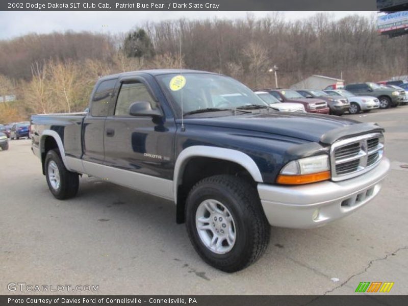Patriot Blue Pearl / Dark Slate Gray 2002 Dodge Dakota SLT Club Cab