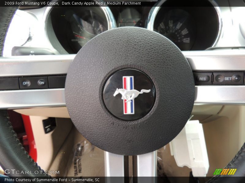 Dark Candy Apple Red / Medium Parchment 2009 Ford Mustang V6 Coupe