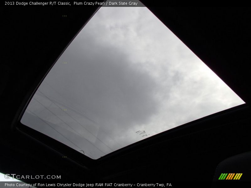 Sunroof of 2013 Challenger R/T Classic