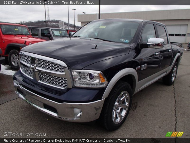 True Blue Pearl / Black 2013 Ram 1500 Laramie Crew Cab 4x4