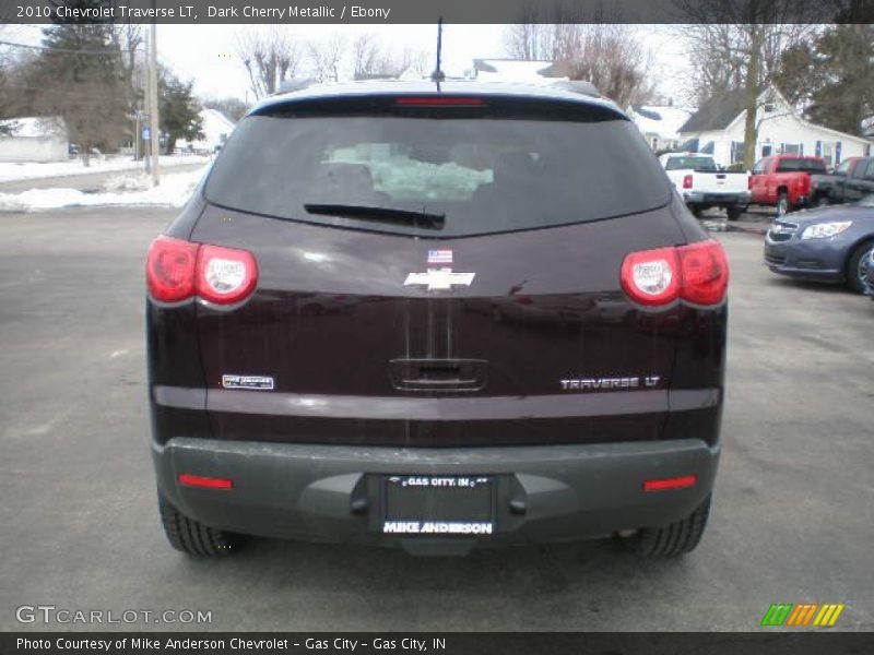 Dark Cherry Metallic / Ebony 2010 Chevrolet Traverse LT