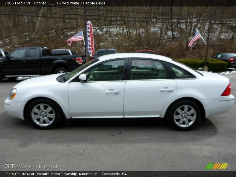Oxford White / Pebble Beige 2006 Ford Five Hundred SEL