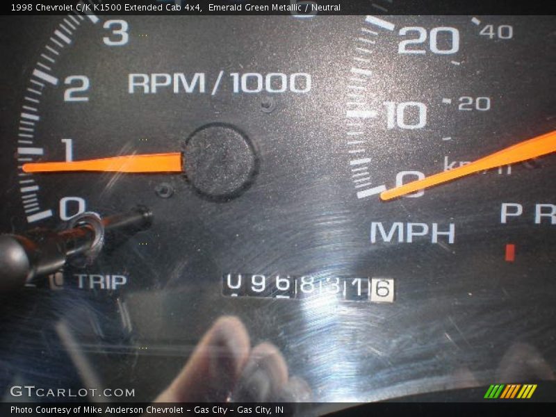Emerald Green Metallic / Neutral 1998 Chevrolet C/K K1500 Extended Cab 4x4
