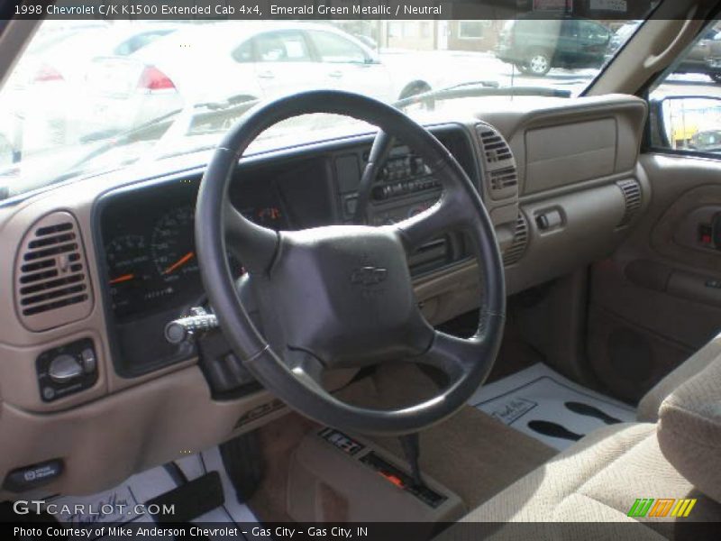 Emerald Green Metallic / Neutral 1998 Chevrolet C/K K1500 Extended Cab 4x4