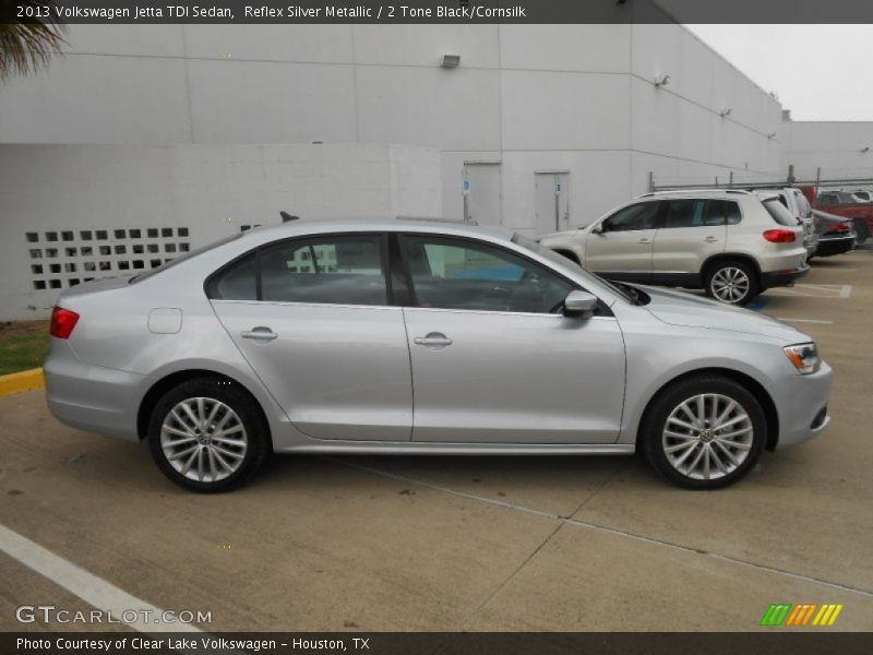 Reflex Silver Metallic / 2 Tone Black/Cornsilk 2013 Volkswagen Jetta TDI Sedan