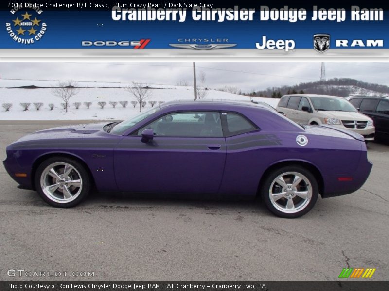Plum Crazy Pearl / Dark Slate Gray 2013 Dodge Challenger R/T Classic