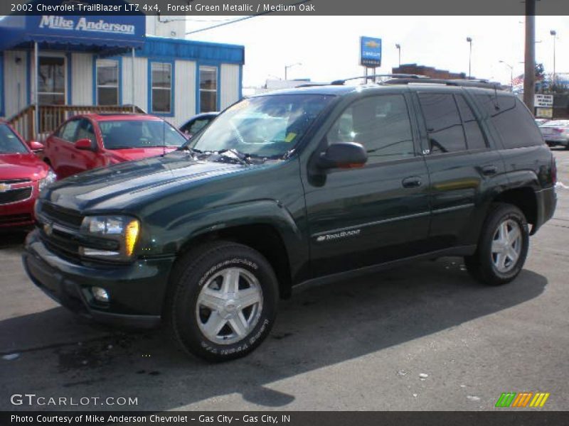 Forest Green Metallic / Medium Oak 2002 Chevrolet TrailBlazer LTZ 4x4