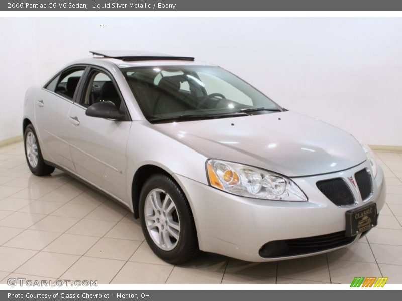 Liquid Silver Metallic / Ebony 2006 Pontiac G6 V6 Sedan