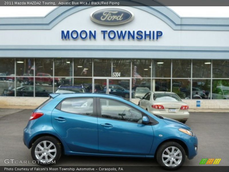 Aquatic Blue Mica / Black/Red Piping 2011 Mazda MAZDA2 Touring