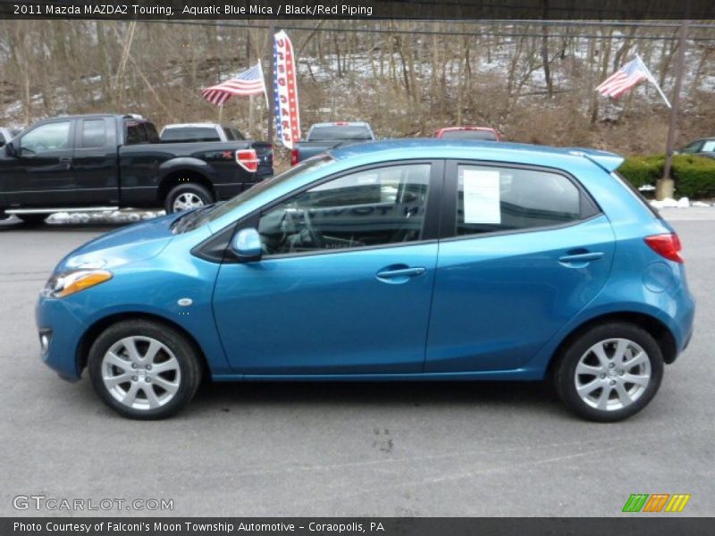 Aquatic Blue Mica / Black/Red Piping 2011 Mazda MAZDA2 Touring