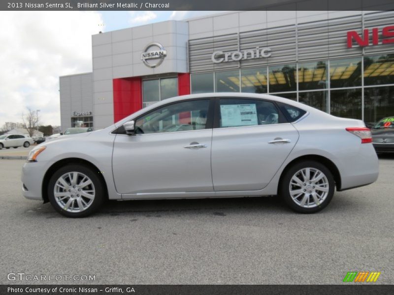 Brilliant Silver Metallic / Charcoal 2013 Nissan Sentra SL