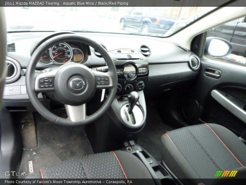 Black/Red Piping Interior - 2011 MAZDA2 Touring 