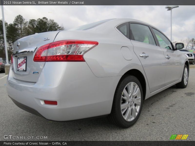 Brilliant Silver Metallic / Charcoal 2013 Nissan Sentra SL