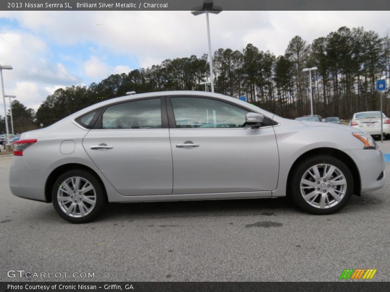 Brilliant Silver Metallic / Charcoal 2013 Nissan Sentra SL