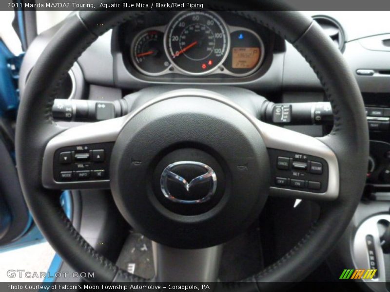Aquatic Blue Mica / Black/Red Piping 2011 Mazda MAZDA2 Touring