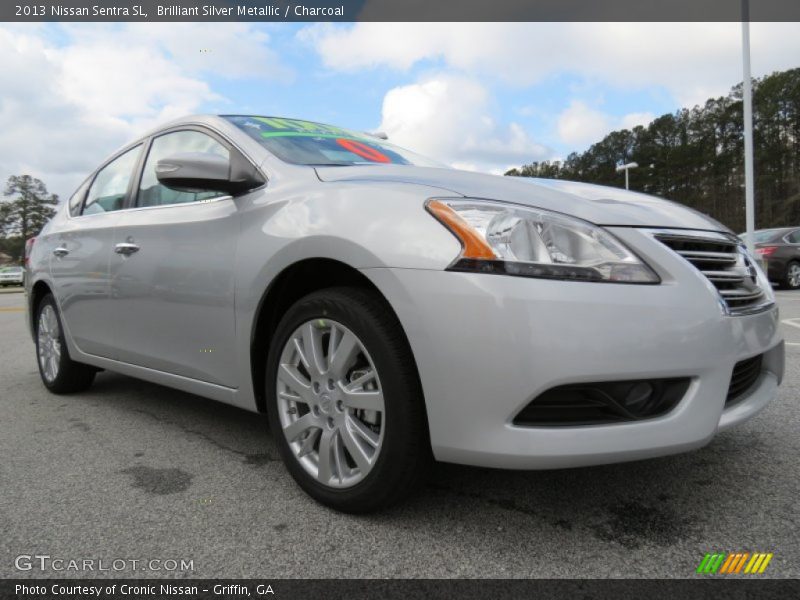 Brilliant Silver Metallic / Charcoal 2013 Nissan Sentra SL