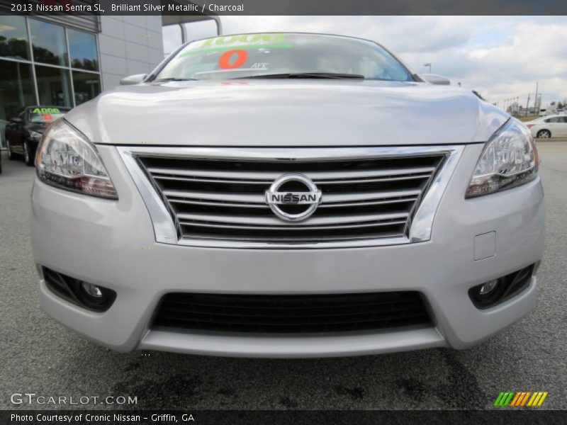 Brilliant Silver Metallic / Charcoal 2013 Nissan Sentra SL