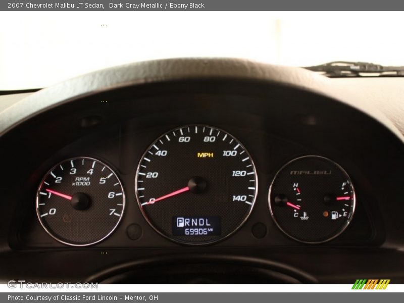 Dark Gray Metallic / Ebony Black 2007 Chevrolet Malibu LT Sedan