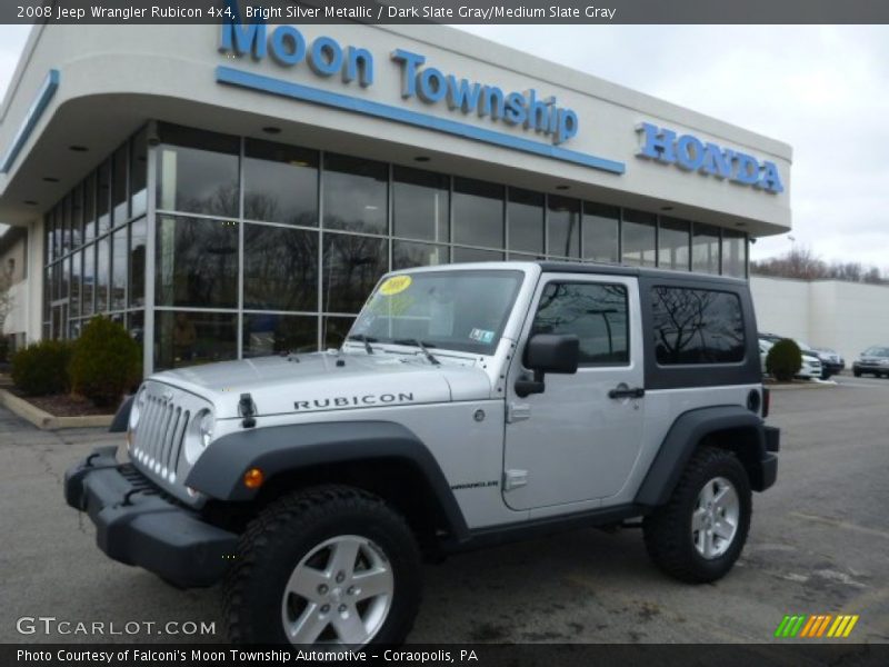 Bright Silver Metallic / Dark Slate Gray/Medium Slate Gray 2008 Jeep Wrangler Rubicon 4x4