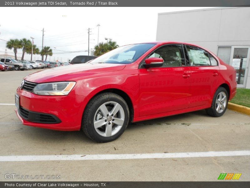 Tornado Red / Titan Black 2013 Volkswagen Jetta TDI Sedan