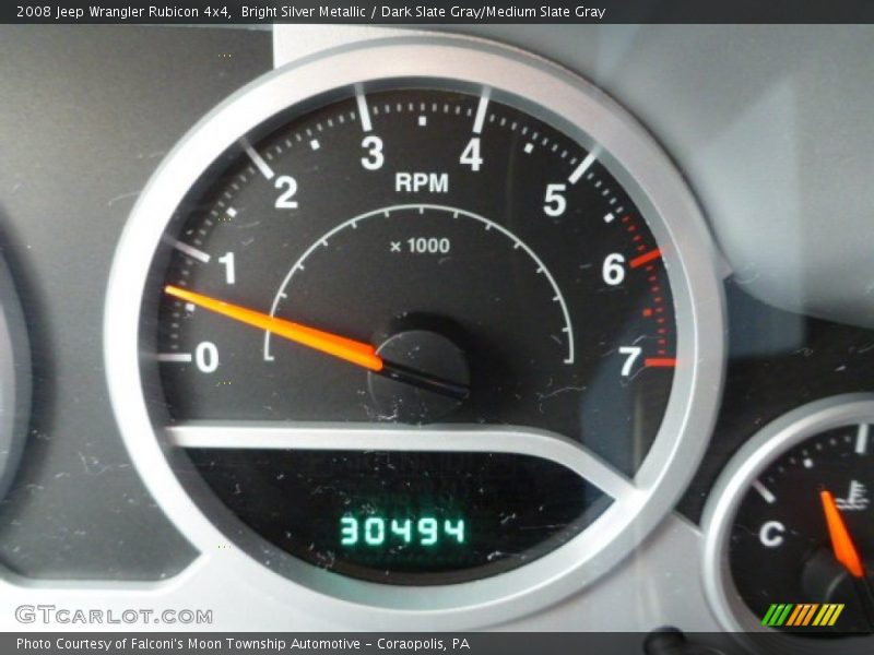 Bright Silver Metallic / Dark Slate Gray/Medium Slate Gray 2008 Jeep Wrangler Rubicon 4x4