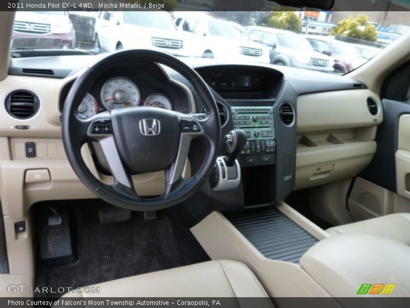 Mocha Metallic / Beige 2011 Honda Pilot EX-L 4WD