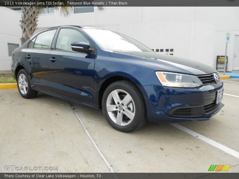 Tempest Blue Metallic / Titan Black 2013 Volkswagen Jetta TDI Sedan