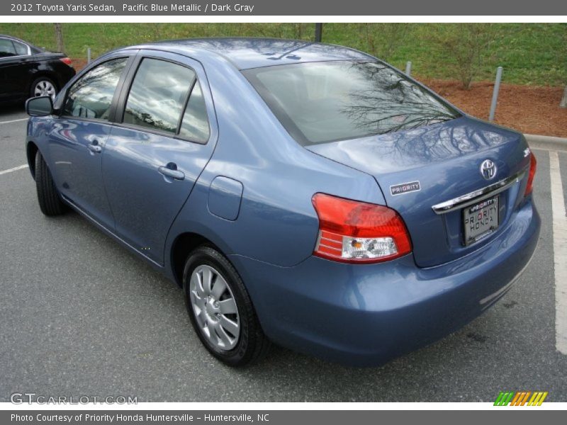 Pacific Blue Metallic / Dark Gray 2012 Toyota Yaris Sedan