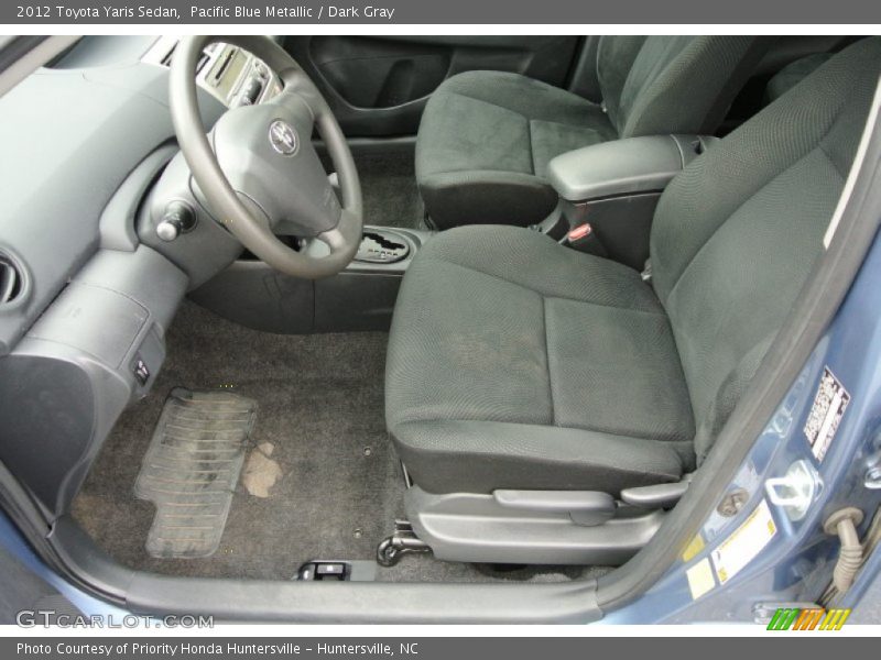  2012 Yaris Sedan Dark Gray Interior