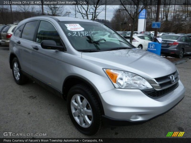 Alabaster Silver Metallic / Gray 2011 Honda CR-V SE 4WD