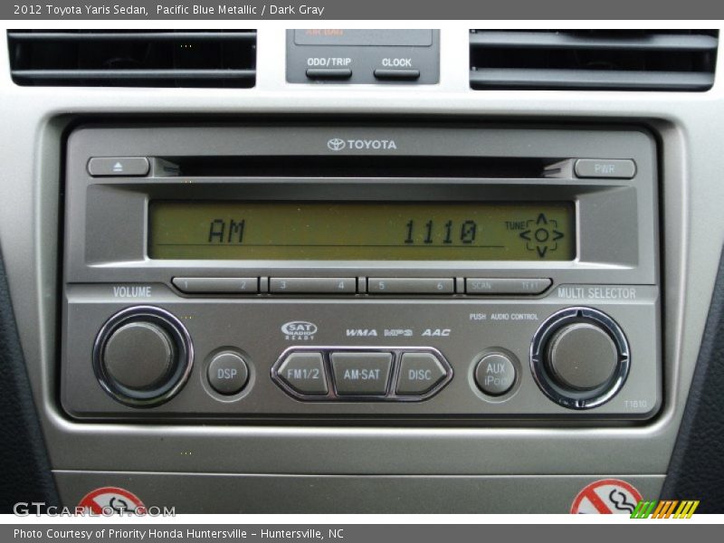 Audio System of 2012 Yaris Sedan