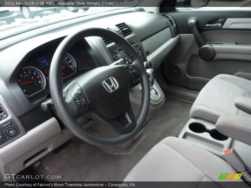 Alabaster Silver Metallic / Gray 2011 Honda CR-V SE 4WD