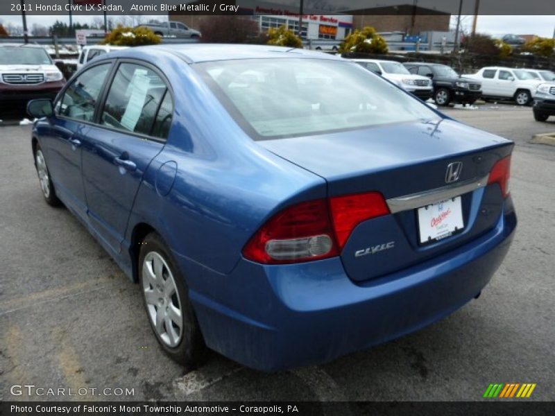 Atomic Blue Metallic / Gray 2011 Honda Civic LX Sedan