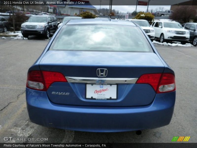 Atomic Blue Metallic / Gray 2011 Honda Civic LX Sedan