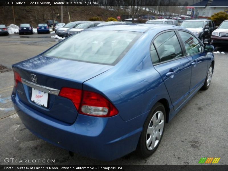 Atomic Blue Metallic / Gray 2011 Honda Civic LX Sedan