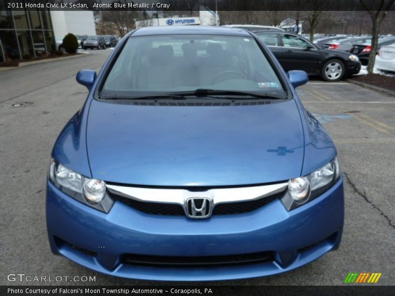 Atomic Blue Metallic / Gray 2011 Honda Civic LX Sedan