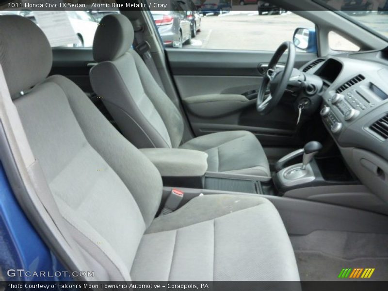 Atomic Blue Metallic / Gray 2011 Honda Civic LX Sedan