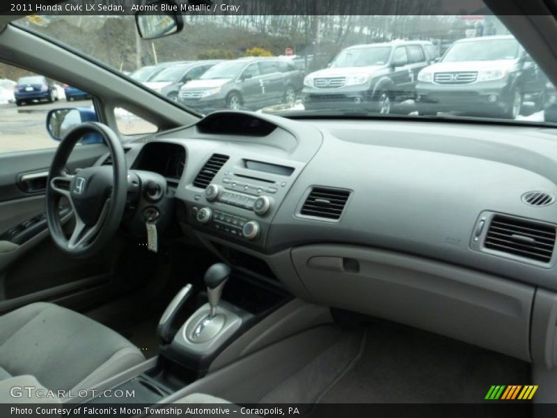 Atomic Blue Metallic / Gray 2011 Honda Civic LX Sedan