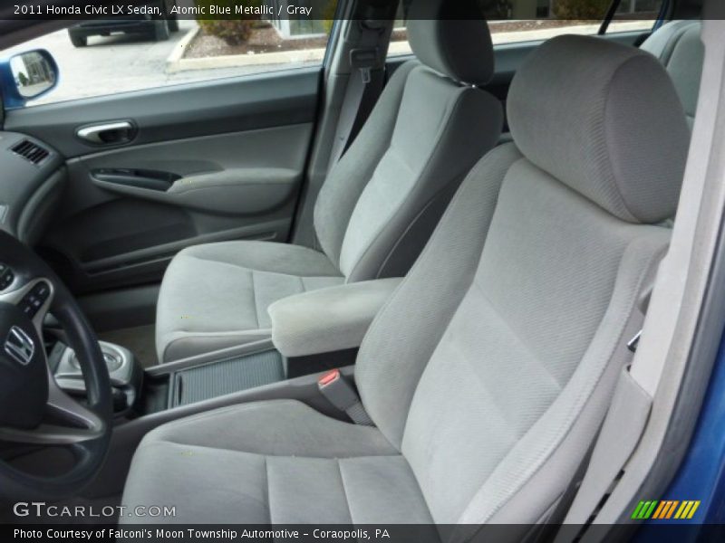 Atomic Blue Metallic / Gray 2011 Honda Civic LX Sedan