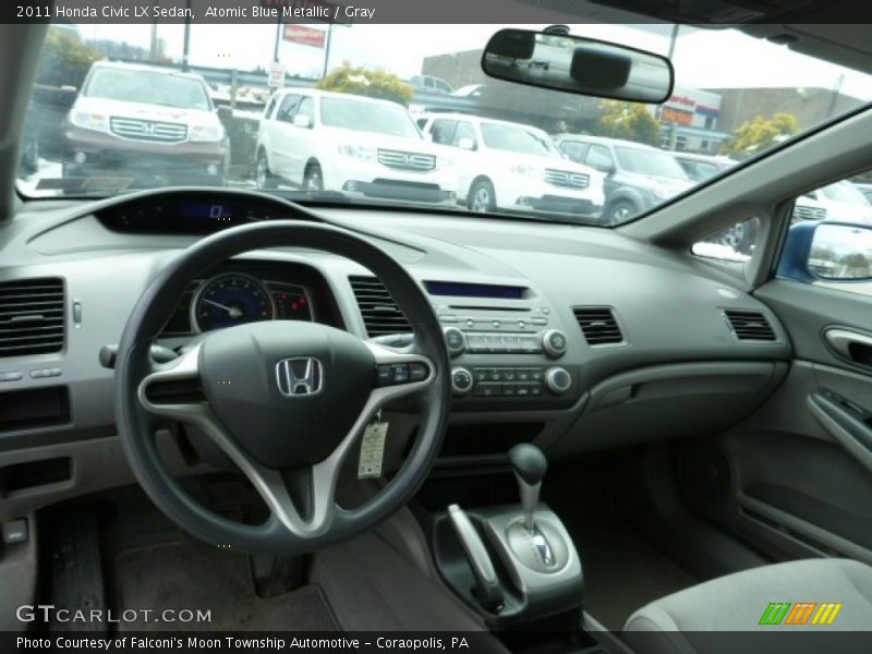 Atomic Blue Metallic / Gray 2011 Honda Civic LX Sedan