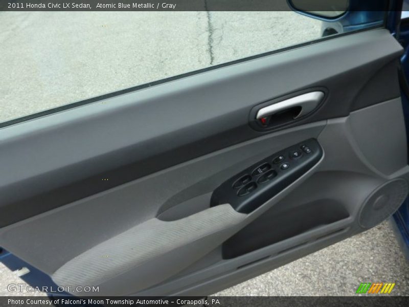 Atomic Blue Metallic / Gray 2011 Honda Civic LX Sedan