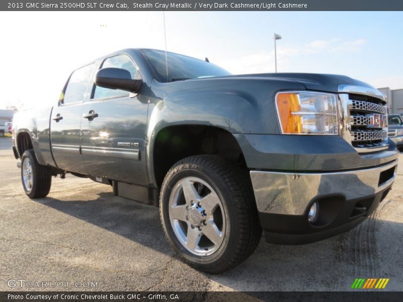 Stealth Gray Metallic / Very Dark Cashmere/Light Cashmere 2013 GMC Sierra 2500HD SLT Crew Cab