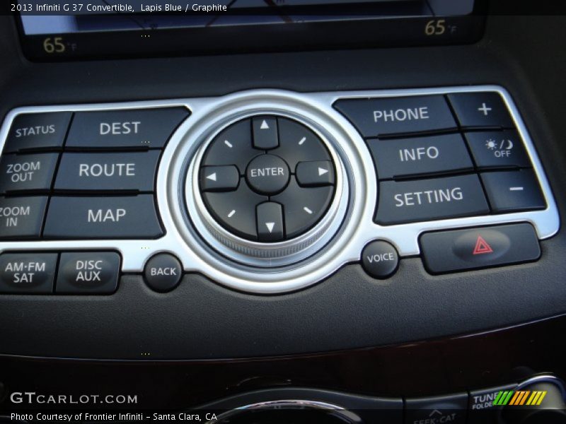 Controls of 2013 G 37 Convertible