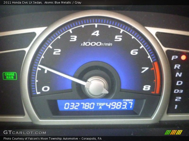 Atomic Blue Metallic / Gray 2011 Honda Civic LX Sedan