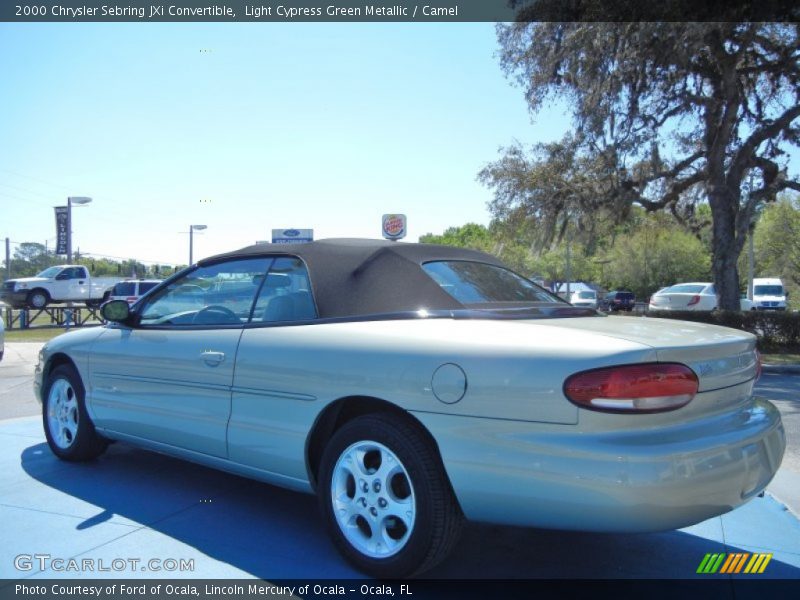 Light Cypress Green Metallic / Camel 2000 Chrysler Sebring JXi Convertible