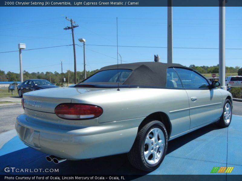 Light Cypress Green Metallic / Camel 2000 Chrysler Sebring JXi Convertible